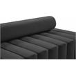 Bowery Hill Contemporary Deep Channel Tufted Soft Grey Velvet Chair