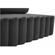 Bowery Hill Contemporary Deep Channel Tufted Soft Grey Velvet Chair