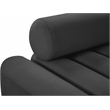 Bowery Hill Contemporary Deep Channel Tufted Soft Grey Velvet Chair