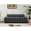Bowery Hill Contemporary Deep Channel Tufted Soft Grey Velvet Sofa