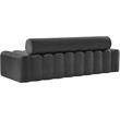 Bowery Hill Contemporary Deep Channel Tufted Soft Grey Velvet Sofa