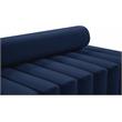 Bowery Hill Contemporary Deep Channel Tufted Soft Navy Velvet Chair