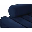 Bowery Hill Contemporary Deep Channel Tufted Soft Navy Velvet Chair