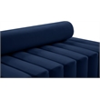 Bowery Hill Contemporary Deep Channel Tufted Soft Navy Velvet Sofa