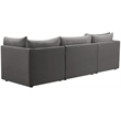 Bowery Hill Contemporary Deep Channel Tufted Soft Grey Velvet Modular Sofa