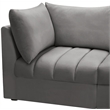 Bowery Hill Contemporary Deep Channel Tufted Soft Grey Velvet Modular Sofa