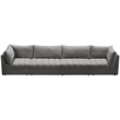Bowery Hill Contemporary Deep Channel Tufted Soft Grey Velvet Modular Sofa