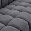 Bowery Hill Contemporary Biscuit Tufted Soft Grey Velvet Chair