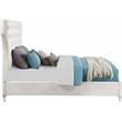 Bowery Hill Contemporary Deep Button Tufted Soft Cream Velvet King Bed