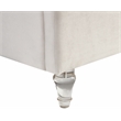 Bowery Hill Contemporary Deep Button Tufted Soft Cream Velvet Queen Bed