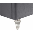 Bowery Hill Contemporary Deep Button Tufted Soft Grey Velvet Queen Bed