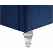 Bowery Hill Contemporary Deep Button Tufted Soft Navy Velvet Queen Bed