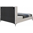 Bowery Hill Contemporary Deep Channel Tufted Cream Velvet Full Bed