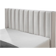 Bowery Hill Contemporary Deep Channel Tufted Cream Velvet Queen Bed