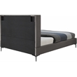 Bowery Hill Contemporary Deep Channel Tufted Grey Velvet Full Bed