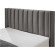 Bowery Hill Contemporary Deep Channel Tufted Grey Velvet Full Bed