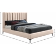 Bowery Hill Contemporary Deep Channel Tufted Pink Velvet Full Bed