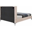 Bowery Hill Contemporary Deep Channel Tufted Pink Velvet Full Bed