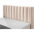 Bowery Hill Contemporary Deep Channel Tufted Pink Velvet Queen Bed