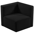 Bowery Hill Contemporary Soft Black Velvet Modular Corner Chair