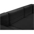 Bowery Hill Contemporary Deep Channel Tufted Soft Black Velvet Modular Sofa