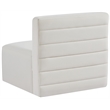 Bowery Hill Contemporary Soft Cream Velvet Modular Armless Chair