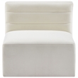 Bowery Hill Contemporary Soft Cream Velvet Modular Armless Chair