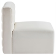 Bowery Hill Contemporary Soft Cream Velvet Modular Armless Chair