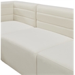 Bowery Hill Contemporary Soft Cream Velvet Modular Corner Chair