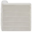 Bowery Hill Contemporary Soft Cream Velvet Modular Corner Chair