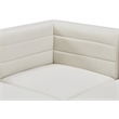 Bowery Hill Contemporary Soft Cream Velvet Modular Corner Chair