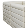 Bowery Hill Contemporary Soft Cream Velvet Modular Corner Chair