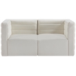 Bowery Hill Contemporary Deep Channel Tufted Soft Cream Velvet Modular Sofa