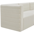 Bowery Hill Contemporary Deep Channel Tufted Soft Cream Velvet Modular Sofa