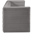 Bowery Hill Contemporary Deep Channel Tufted Soft Grey Velvet Modular Sofa