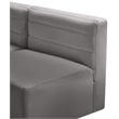 Bowery Hill Contemporary Deep Channel Tufted Soft Grey Velvet Modular Sofa
