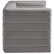 Bowery Hill Contemporary Deep Channel Tufted Soft Grey Velvet Modular Sofa