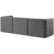 Bowery Hill Contemporary Deep Channel Tufted Soft Grey Velvet Modular Sofa