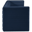 Bowery Hill Contemporary Deep Channel Tufted Soft Navy Velvet Modular Sofa