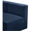 Bowery Hill Contemporary Deep Channel Tufted Soft Navy Velvet Modular Sofa