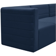Bowery Hill Contemporary Deep Channel Tufted Soft Navy Velvet Modular Sofa