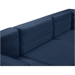 Bowery Hill Contemporary Deep Channel Tufted Soft Navy Velvet Modular Sofa