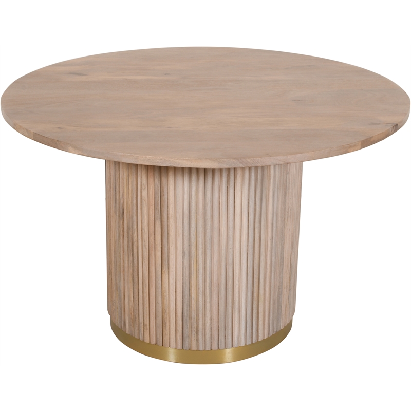 Bowery Hill Modern / Contemporary Solid Mango Wood Natural Dining Table