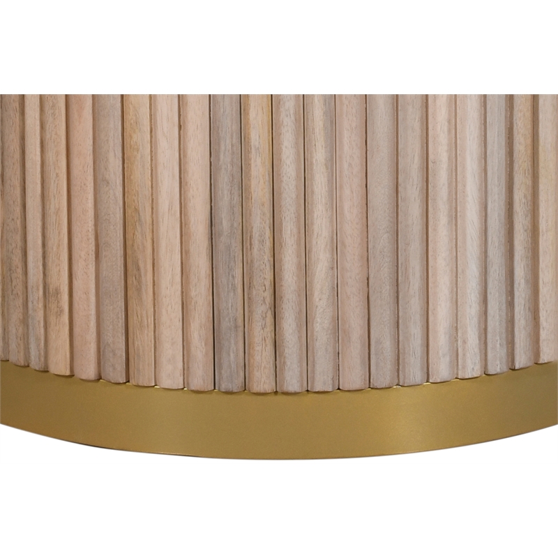 Bowery Hill Modern / Contemporary Solid Mango Wood Natural Dining Table