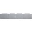 Bowery Hill Contemporary Upholstered Grey Durable Linen Modular Sofa