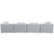 Bowery Hill Contemporary Upholstered Grey Durable Linen Modular Sofa