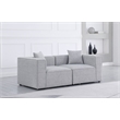 Bowery Hill Contemporary Upholstered Grey Durable Linen Modular Sofa
