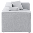 Bowery Hill Contemporary Upholstered Grey Durable Linen Modular Sofa