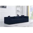 Bowery Hill Contemporary Upholstered Navy Durable Linen Modular Sofa
