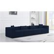 Bowery Hill Contemporary Upholstered Navy Durable Linen Modular Sofa